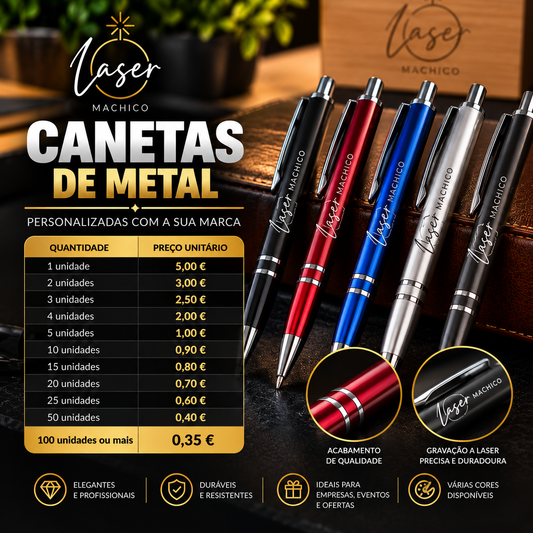 Canetas de Metal Personalizadas – Elegância e Qualidade