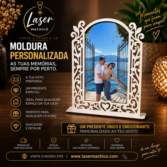 Moldura Personalizada em MDF – As Tuas Memórias Sempre por Perto ❤️