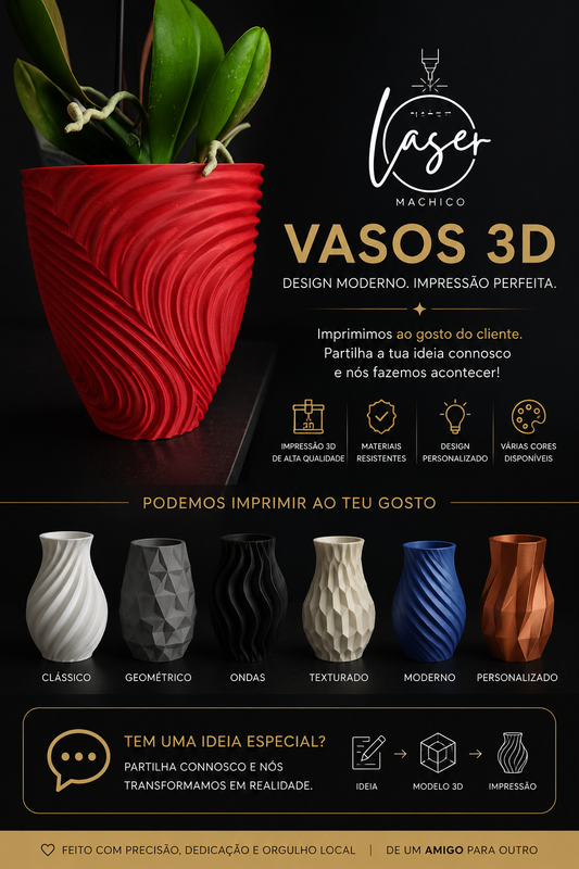 Vaso Decorativo Personalizado – Impressão 3D