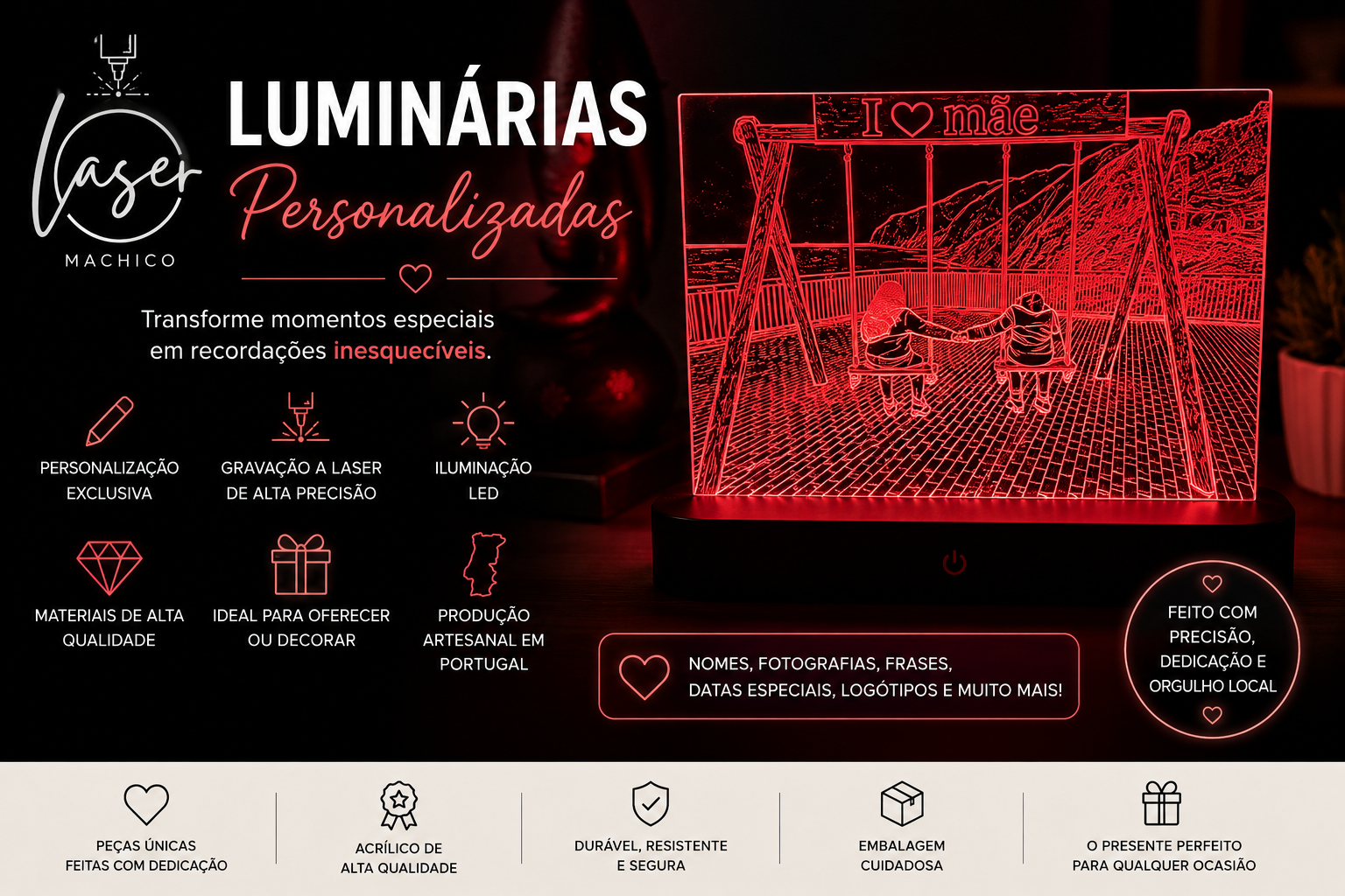 Luminárias LED Personalizadas